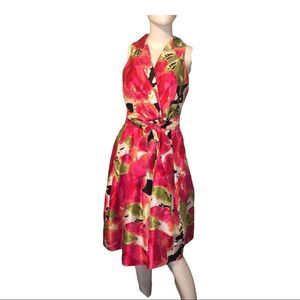 Evan Picone Pink Floral Dress Size 8